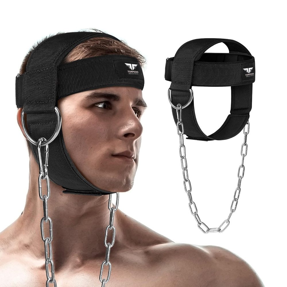 Adjustable Head Neck Lifting Training Weightlifting Sports Head Harness Customized Neoprene Weightlifting Fitness Head Harness