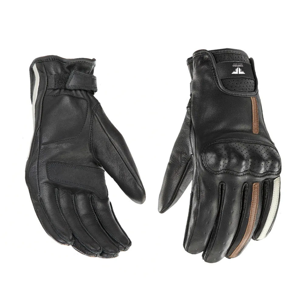 Classic Leather Motorcycle Protective Gloves/Motorcycle Racer Gloves/Custom Motorbike Gloves guantes de cuero para moto