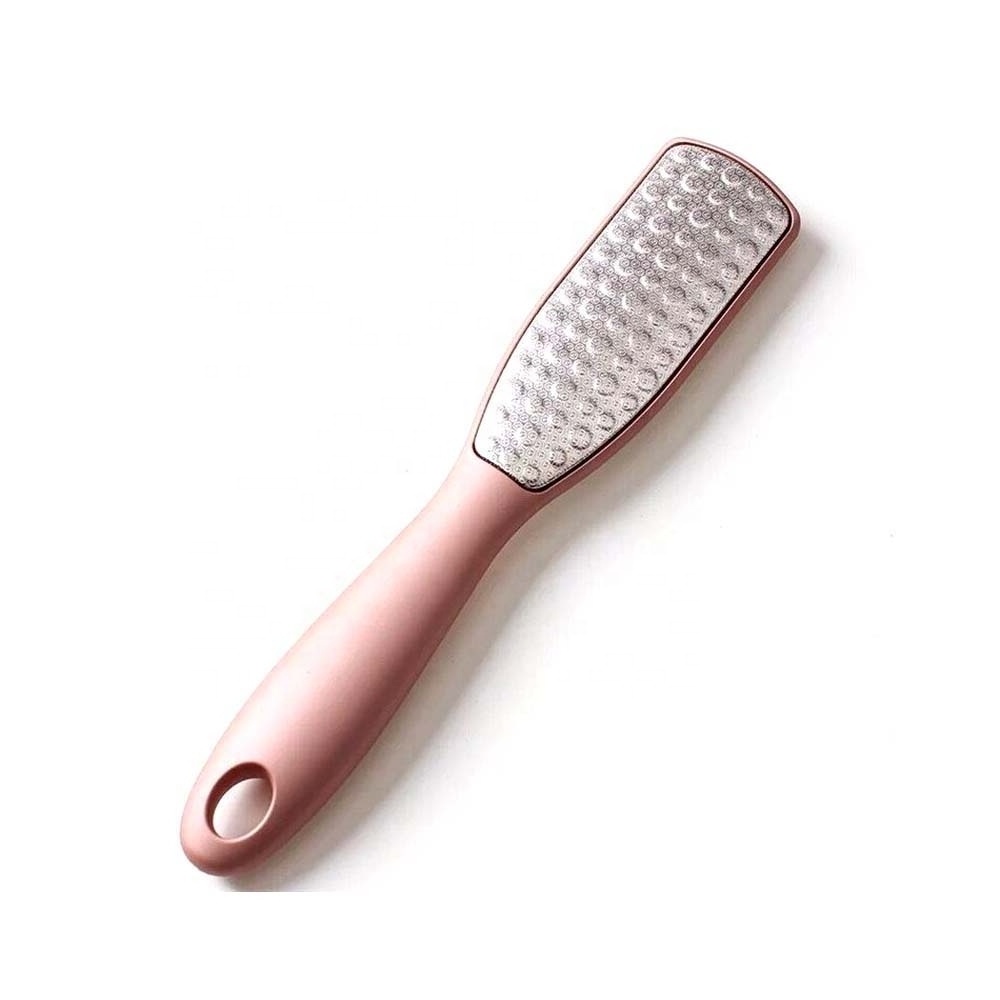 Pink Stainless Steel Exfoliate Foot File Foot Scrubber Rasp Callus Remover Foot Grater