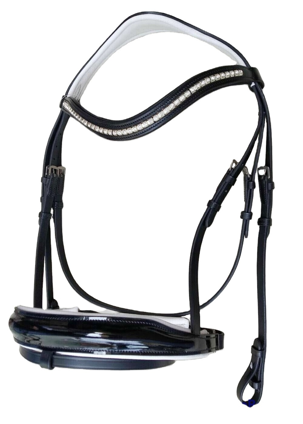 WHOLESALE FACTORY HORSE LEATHER BRIDLE & WEAVER LIGHTWEIGHT LEATHER HORSE BLACK & WHITE BRIDLE EQUESTRIAN PRODUCTS HAND MADE