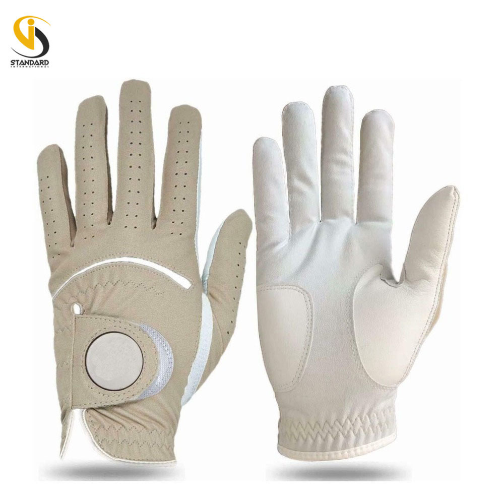 2022 Wholesale OEM Cheap Custom Made High Quality Leather Golf Glove For men By Standard International