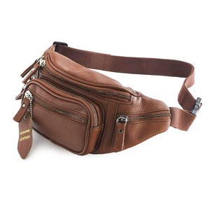 Wholesale Custom Made Travel Leather Waist Bag Fanny Pack Waist Bag For Unisex By Standard International