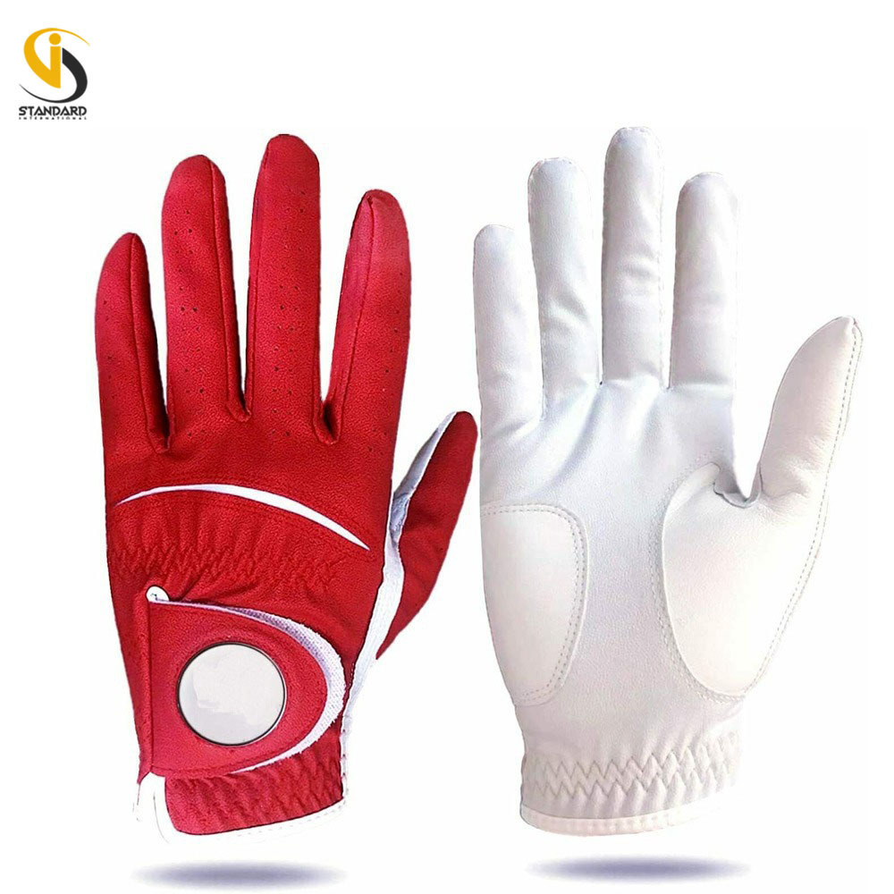 2022 Wholesale OEM Cheap Custom Made High Quality Leather Golf Glove For men By Standard International