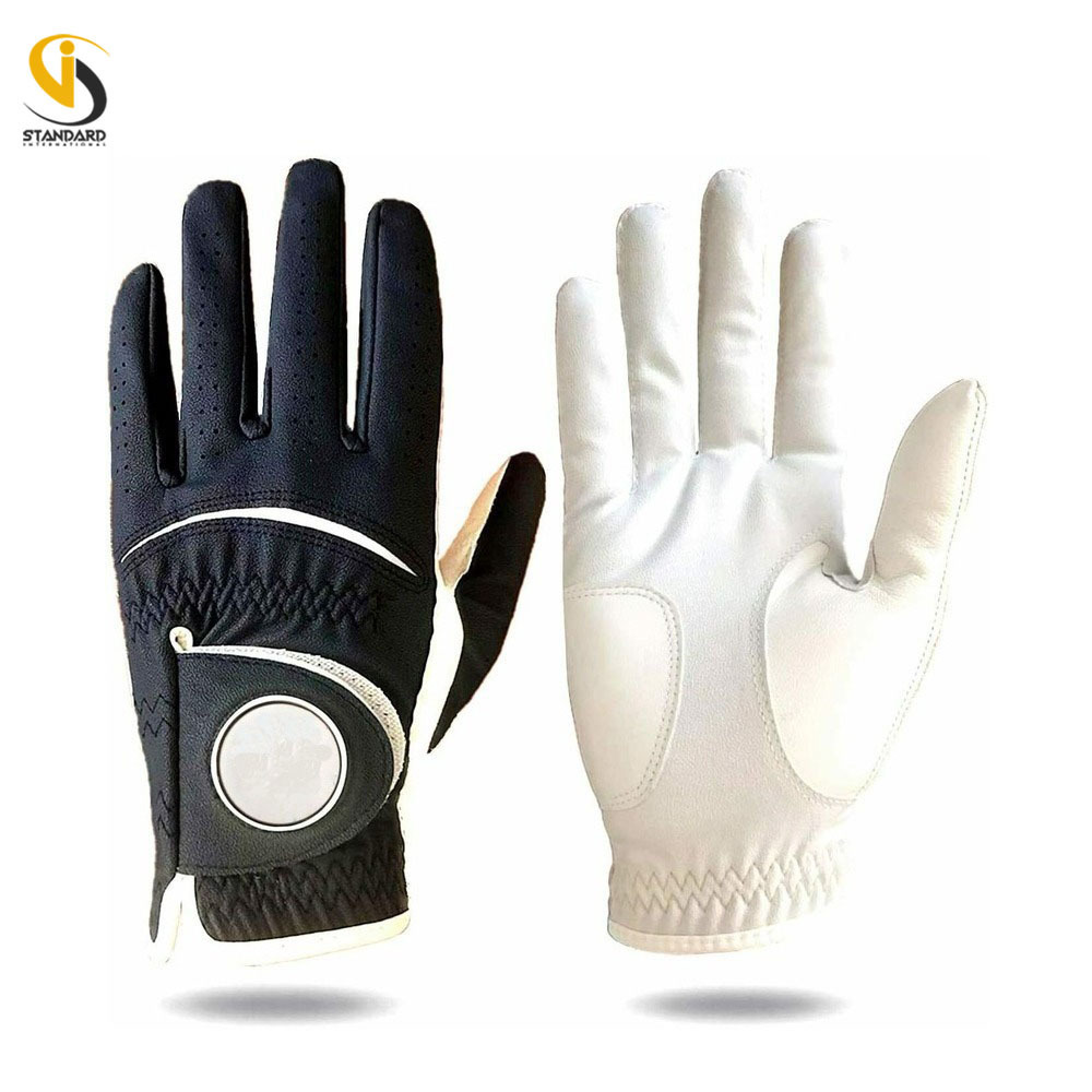 2022 Wholesale OEM Cheap Custom Made High Quality Leather Golf Glove For men By Standard International