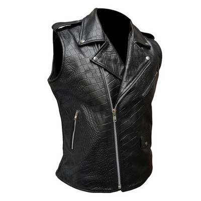 Manufacturers & Suppliers Men Leather Vest Motorcycle Wearing Leather Vest Fashion Leather Vest Made In Pakistan