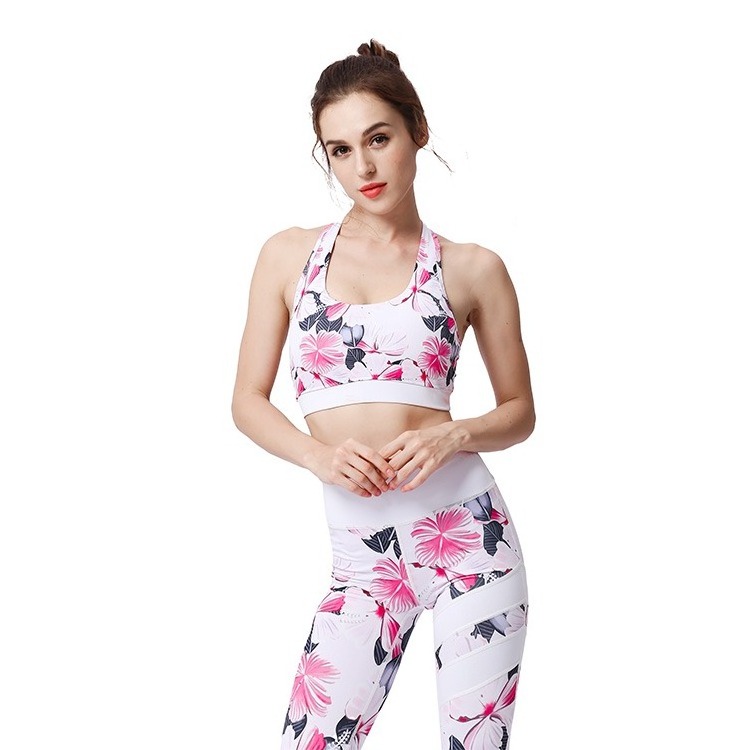 Best Supplier Private Label Women Yoga Set 2 Pcs Sports Fashion Elastic Waist Fitness Custom Yoga Set