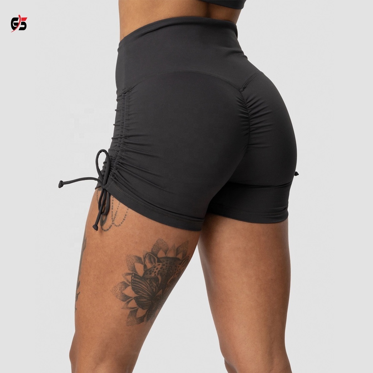 Hot Sexy Women's Booty Shorts Customized Design Spandex / Polyester Gym Running Athletic Pants High Quality Premium OEM Product