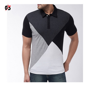 Latest Men's High Quality 100% Cotton 200 GSM OEM Gritstones Black Anthramel White Grey Colorblock Half Sleeves Polo T Shirt