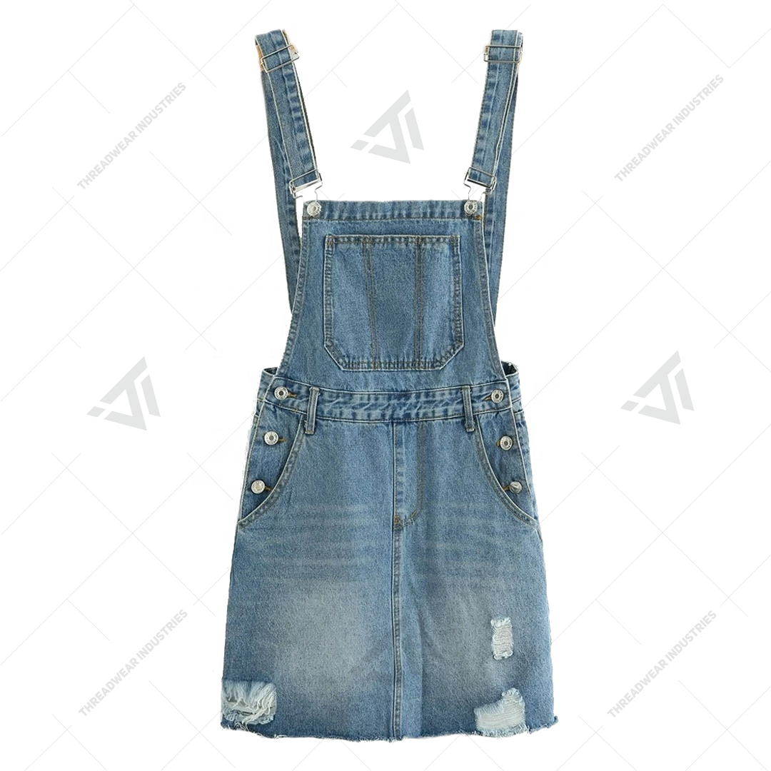 Custom Denim Sexy Fashion Dangri Streetwear Dress For Women