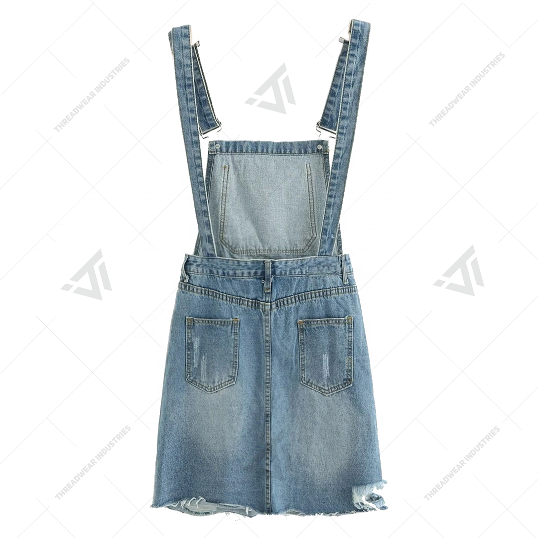 Custom Denim Sexy Fashion Dangri Streetwear Dress For Women