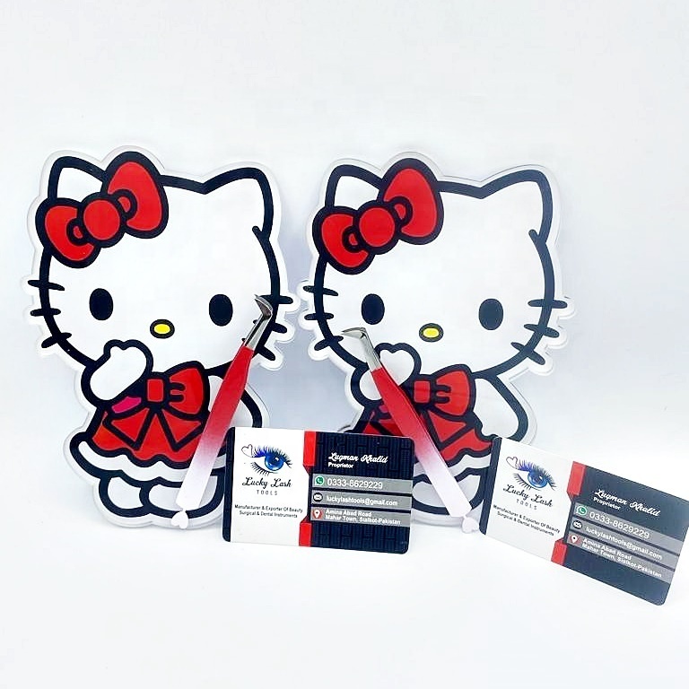 Valentine Day Special Hello Kitty Lash Tile Magnetic Fit Tweezer Eyelash Extension Pallet Customized Logo