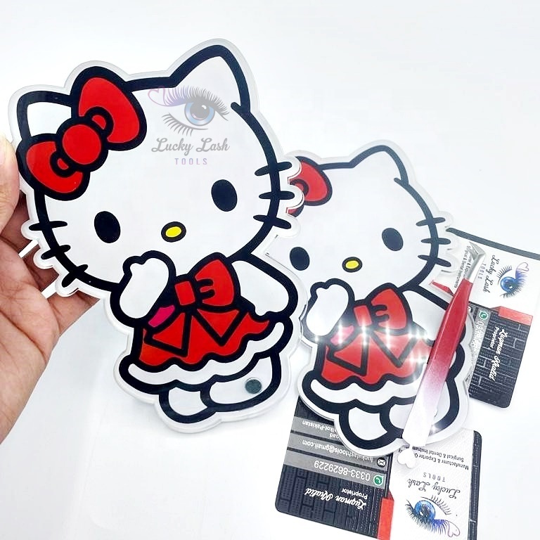 Valentine Day Special Hello Kitty Lash Tile Magnetic Fit Tweezer Eyelash Extension Pallet Customized Logo