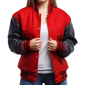 2023 Red And Black Basketball Letterman Patches Embroidered Varsity Jackets / Men and Women College School Jacket