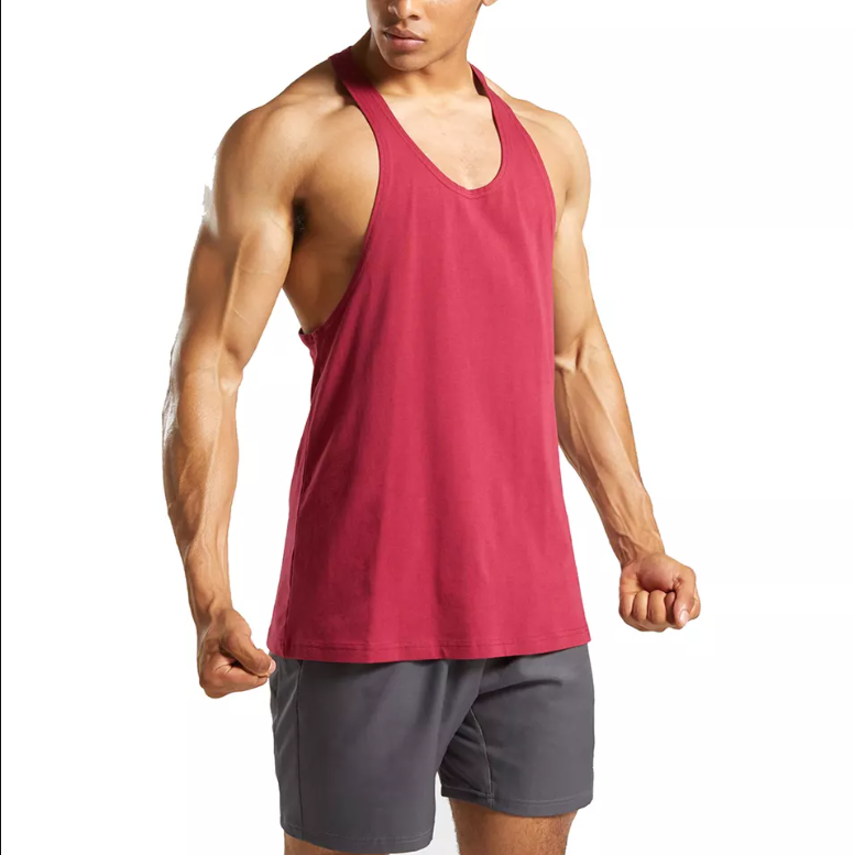 2024 New Design Men's Solid Color Tang Tops Muscle Man Gym Wholesale Gym Workout Vest Custom Quantity Tang Top For Men