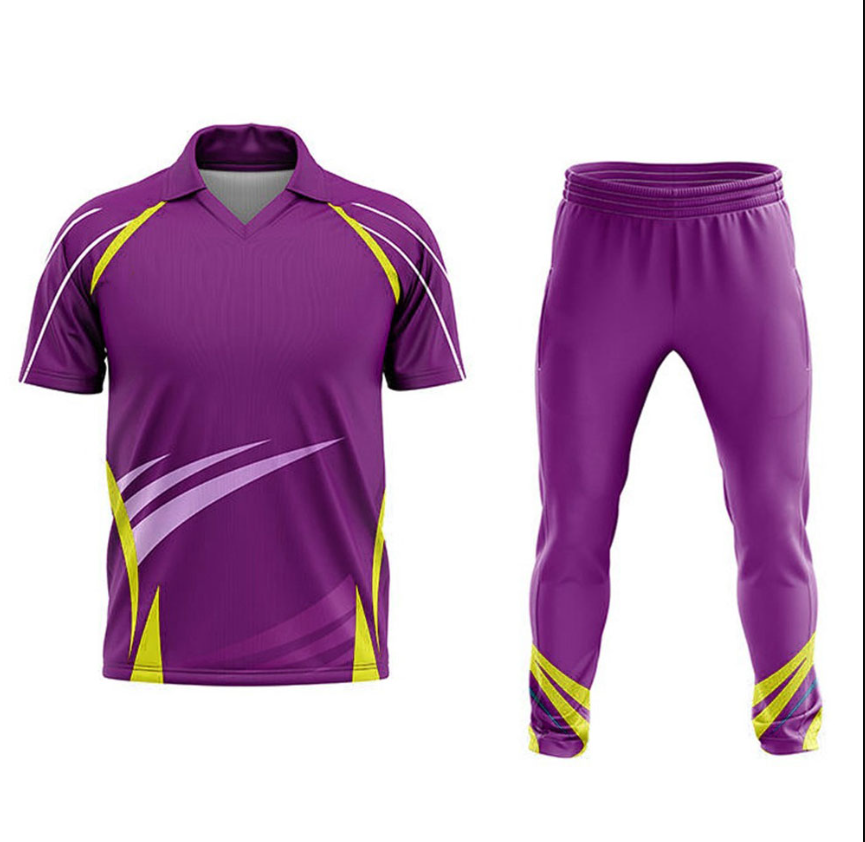 Customized High Quality Cricket Uniform 100% Polyester Custom Sublimated New Design Cricket Ball Uniform Set