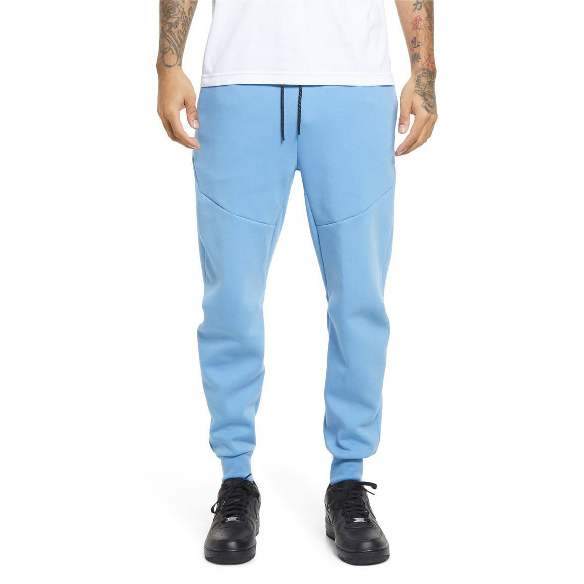 Men's Sky Blue Sweatpants French Terry or Fleece Custom Fabric 100% Cotton Custom Logo Jogger Sweat Pant OME ODM Service