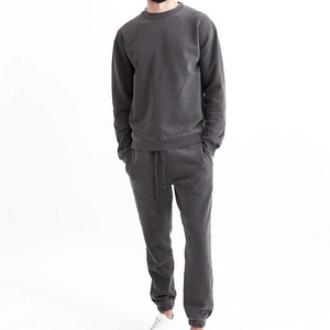 Customization Private Label Men's Sun Fade Sweat Suit New Design High Quality Sports Winter Warm Sun Fade Sweat Suit OEM