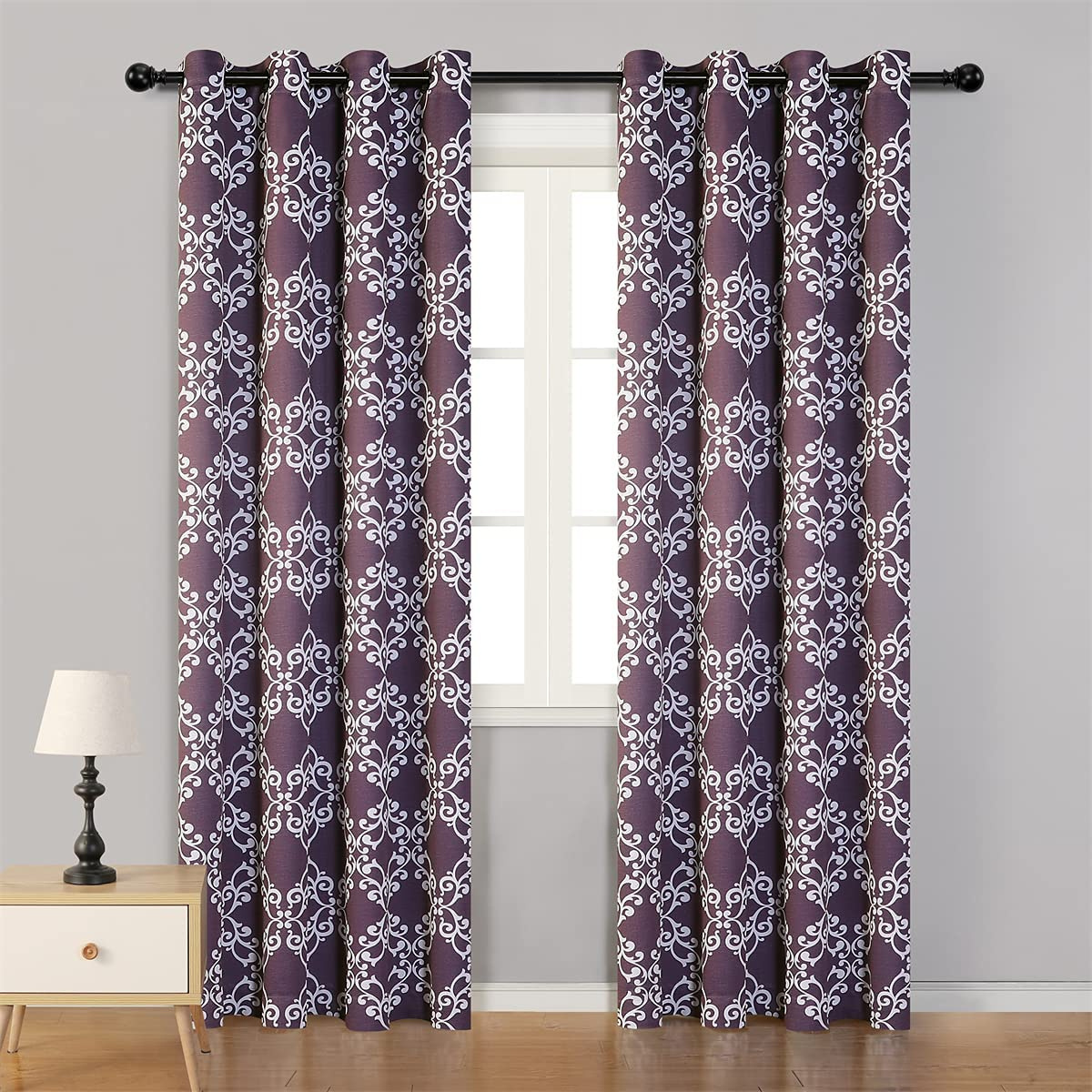 Soft Textured  2 PCs  Curtains for sleeping or living room curtains Geometric Pattern  Curtains Bedroom Living Room