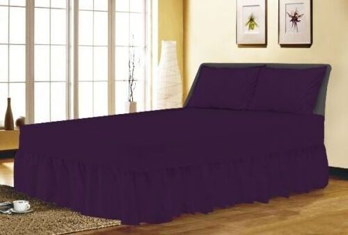 Premium Quality 2023 Collection Microfiber Basic Solid Pleated Bed Skirt Dust Ruffle 15