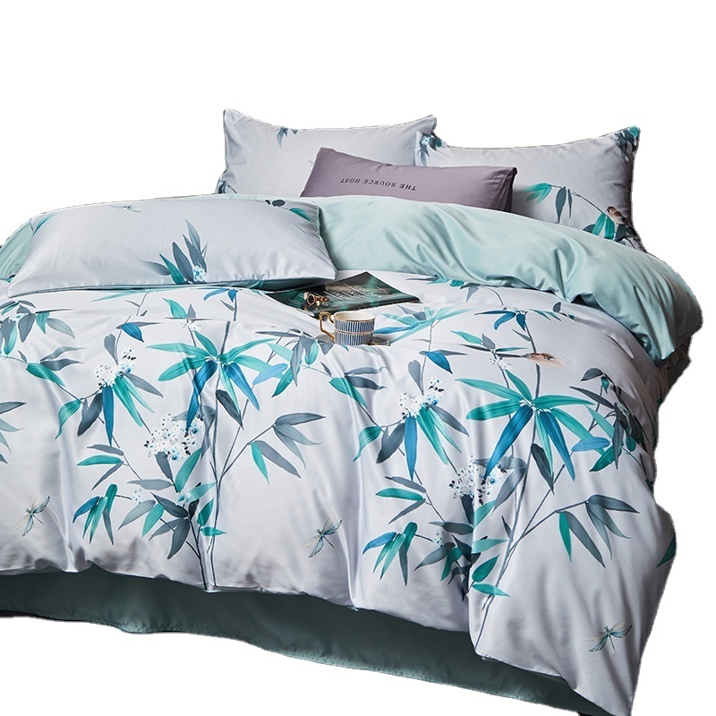 Amazon Cotton Tree Pattern Bedding Sets Hot Sale Super Soft 100 Bag Quantity Cover Customized PVC American Adult Style Fabric