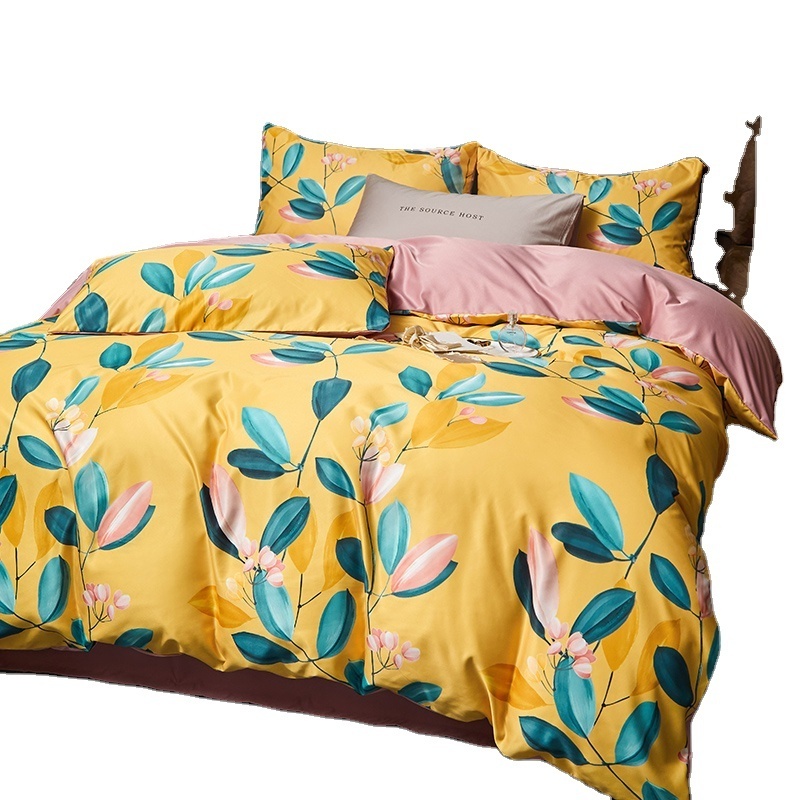 Amazon Cotton Tree Pattern Bedding Sets Hot Sale Super Soft 100 Bag Quantity Cover Customized PVC American Adult Style Fabric