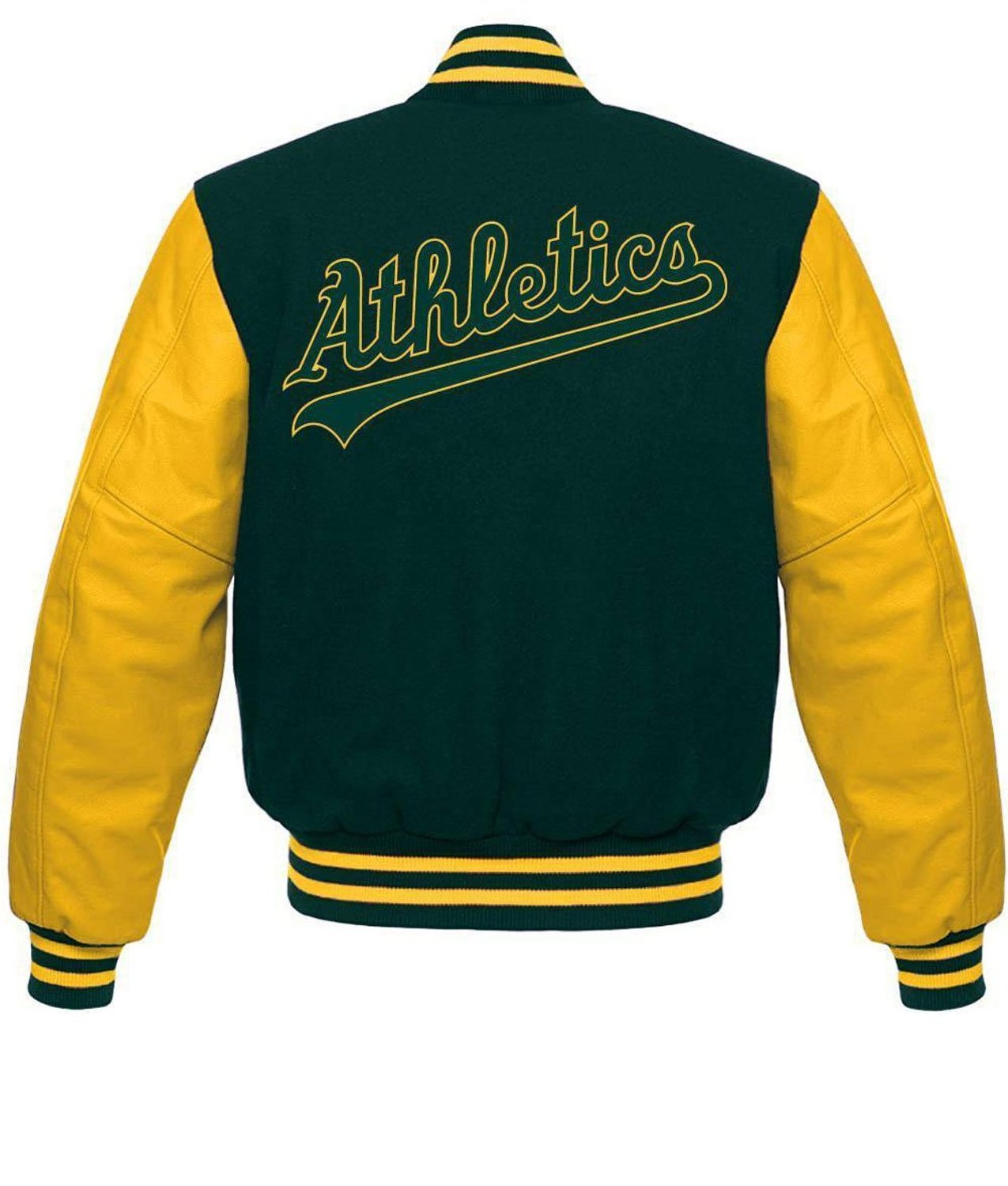 OEM Wholesale Oakland Athletics Varsity Yellow and Green Jacket Show Your Team Spirit in Style Fashion jacket