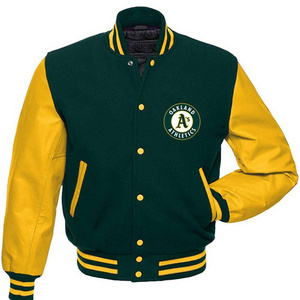 OEM Wholesale Oakland Athletics Varsity Yellow and Green Jacket Show Your Team Spirit in Style Fashion jacket