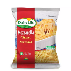 Mozzarella Shredded 400gm 48Pcs Pack Dairy Life Bulk Cheese For Pizza Organic Halal Mozzarella Cheese