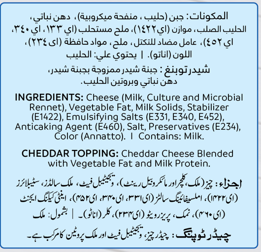 Cheddar Block 200g 48Pcs Pack Dairy Life  Cheese For Pizza Organic HalalCheese