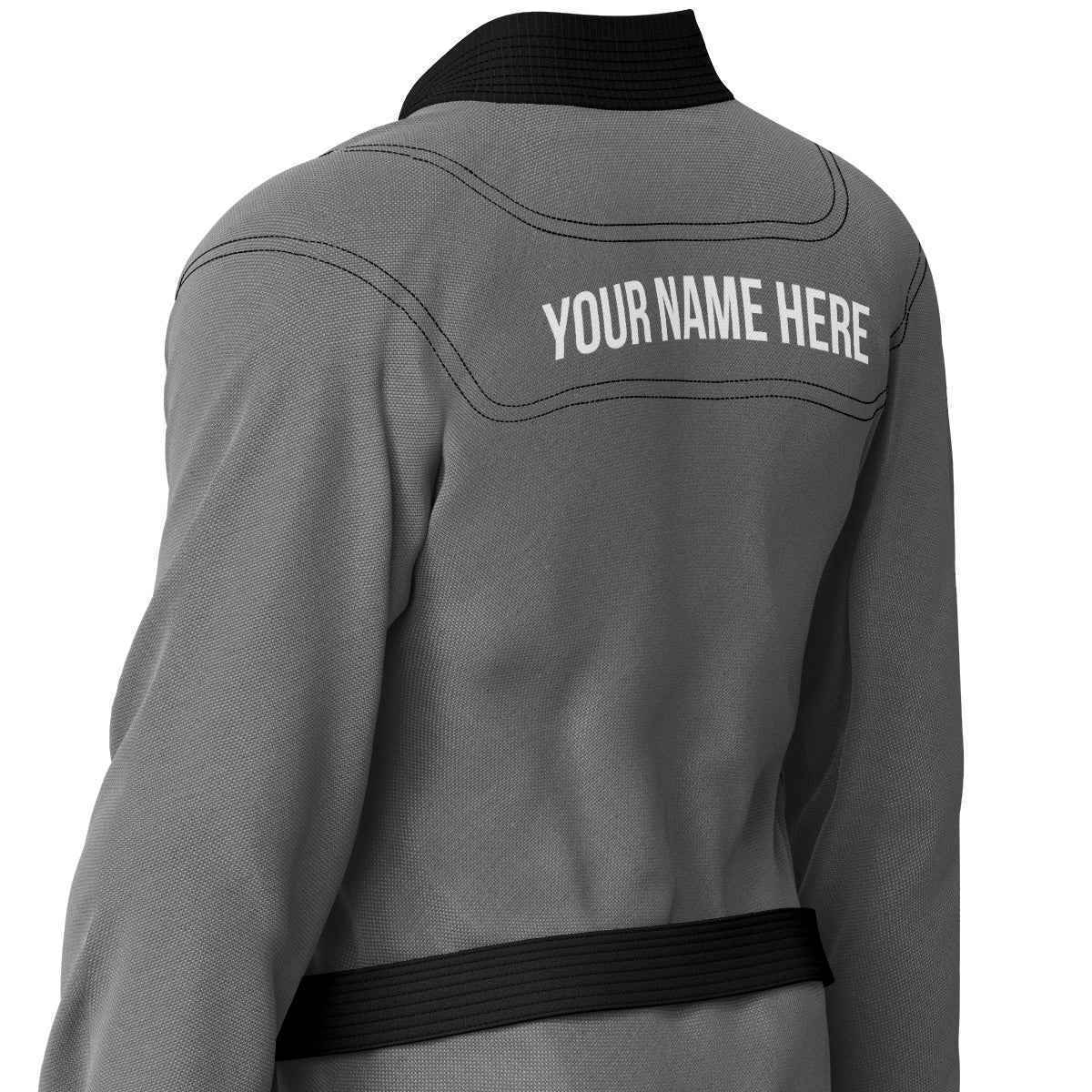 Customized Logo Design Printed Grey Color 500 GSM Cotton Pearl Wave JIU JITSU Uniforms Polyester Cotton Karate Training Uniform