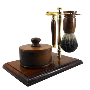 Men's Natural Wood Shaving Bowl Soap & Cream Mixing Wooden Bowls whole sale rate good material wood shaving set