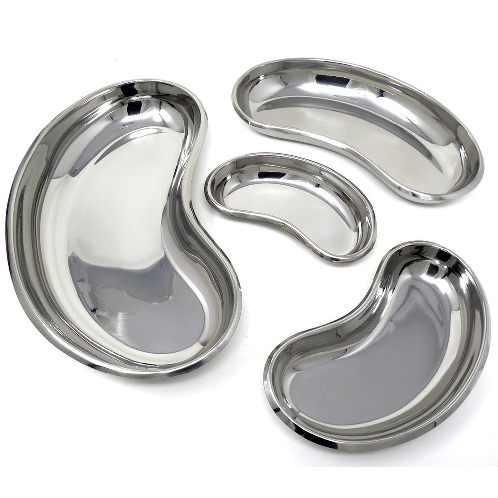 Hollow Ware Kidney Shape Trays With Stainless Steel Material Top Quality Reusable Kidney Dental Trays Surgical Instruments