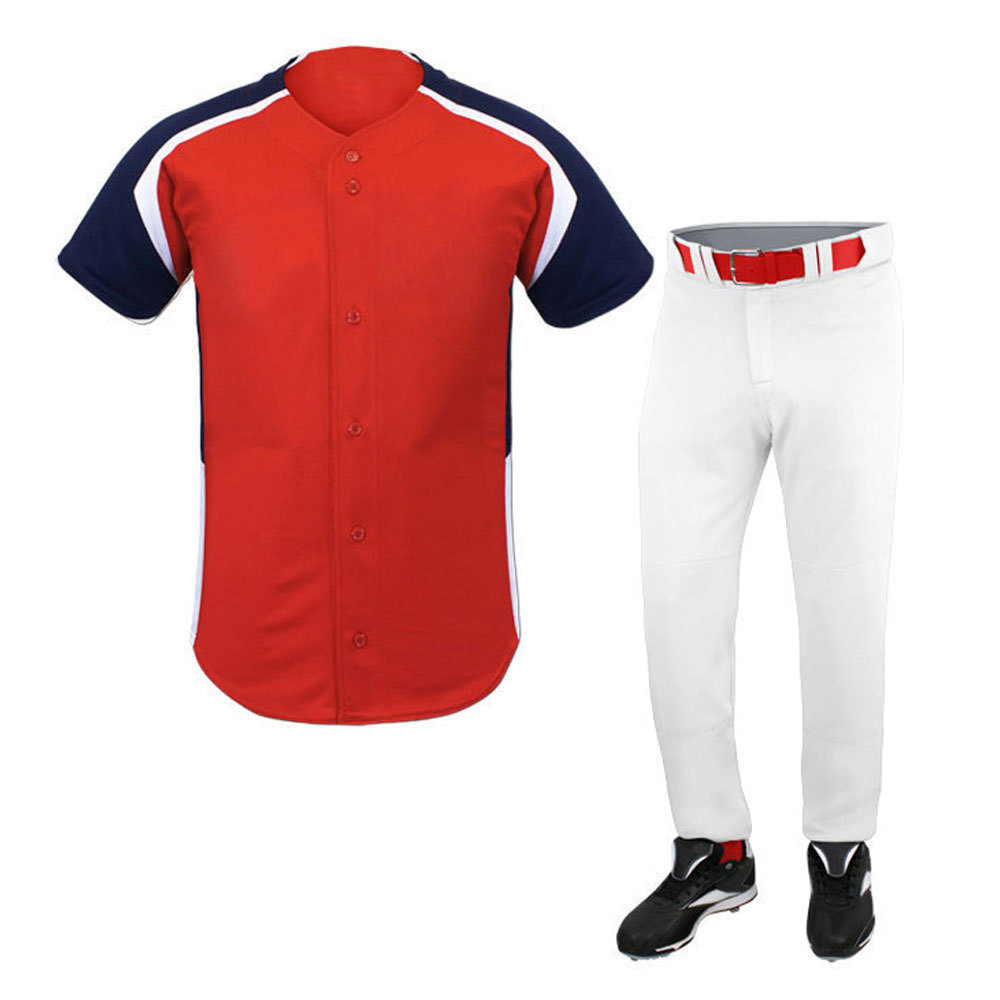 Sublimation Baseball Uniform made with Stretch Baseball High Quality Leather Men Baseball Jersey