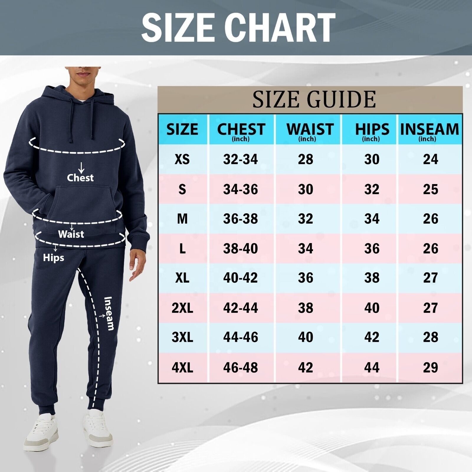 2/4-Piece: Men's Winter Warm Athletic Multi-Pockets BIG & TALL Cargo Sweatsuit