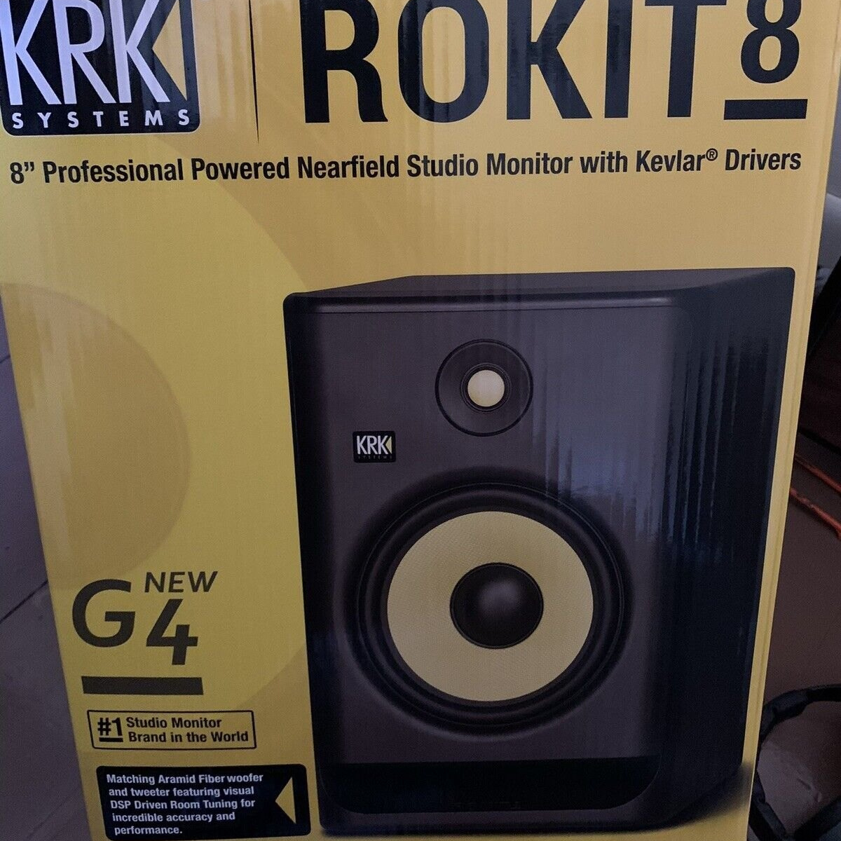 ECONOMICAL KRK 8 G4 8'' 2 Way Active Studio Monitor Kits (Pair, W/Black) Speaker Custom Speaker