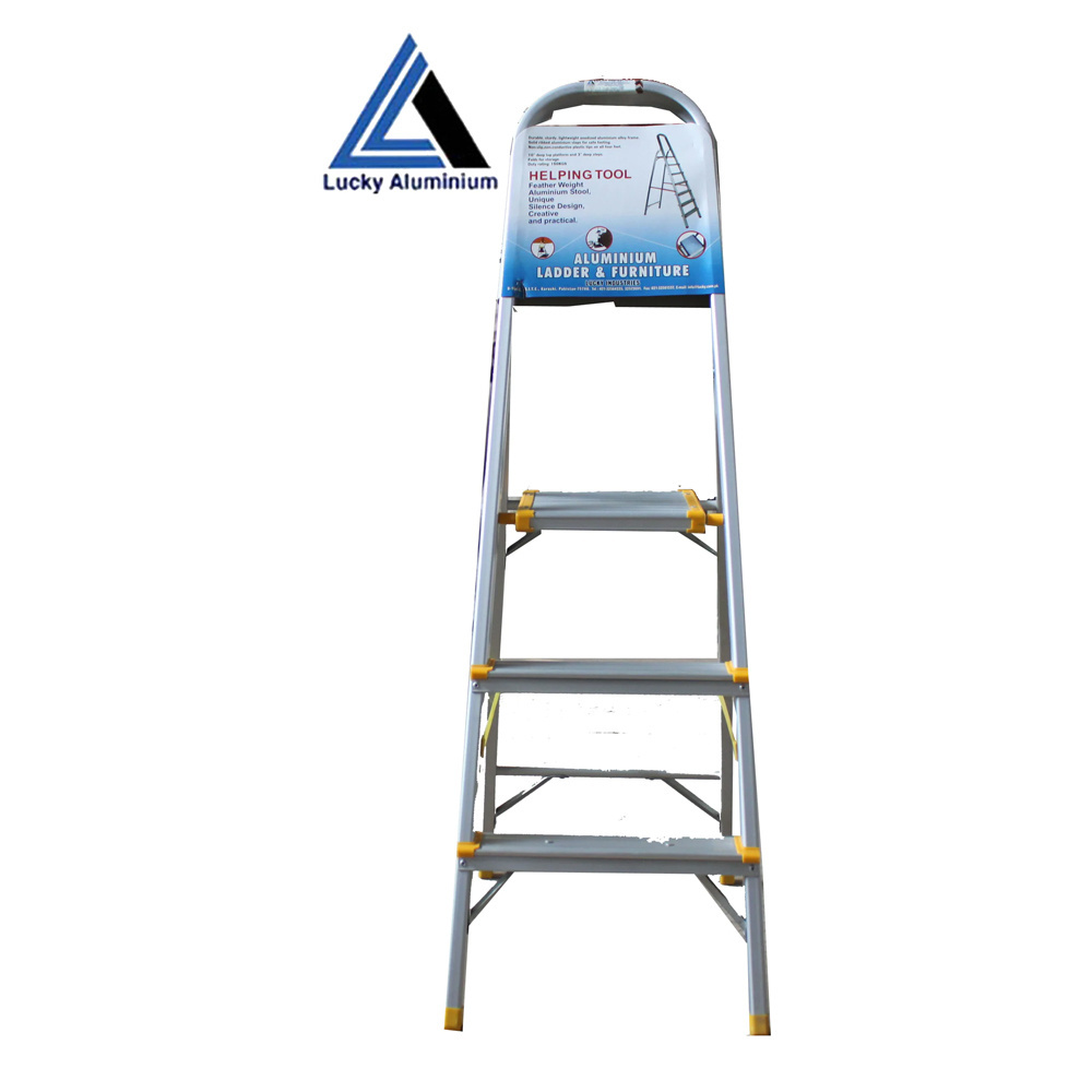 Aluminum Alloy Straight Folding 3 Step Aluminum Ladder LP3 Thickened Herringbone Multi-Purpose Dual-Purpose Ladder