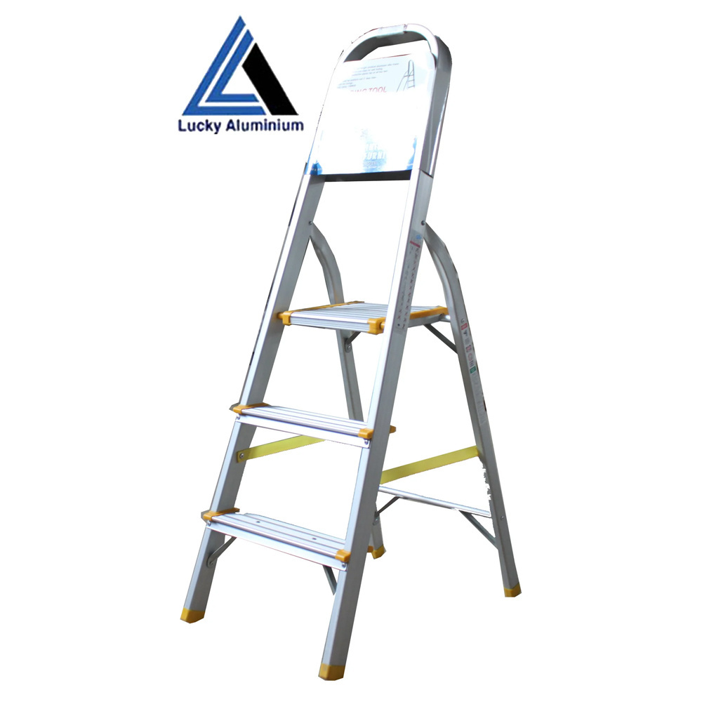 Aluminum Alloy Straight Folding 3 Step Aluminum Ladder LP3 Thickened Herringbone Multi-Purpose Dual-Purpose Ladder