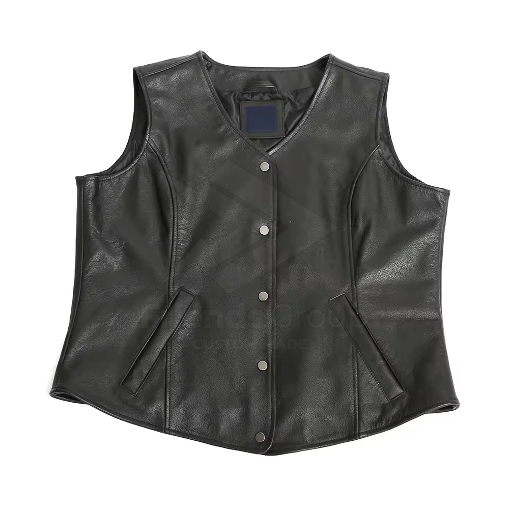 Fashionable Design Waterproof Sleeveless Leather Vest High Quality Best Design Men Leather Vest