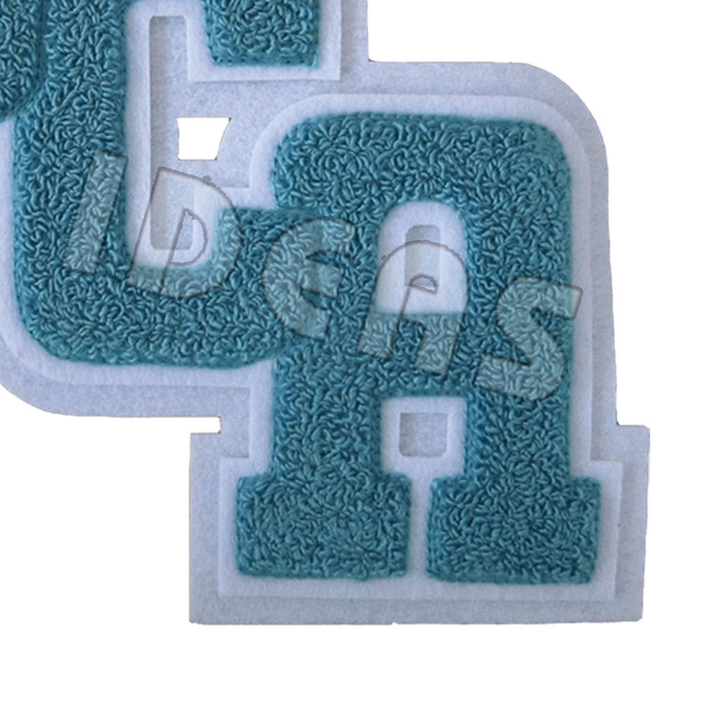 For Clothing Iron On Patch Letter Hoodie Heat Press Logo Letter Custom Chenille Patches Boarded Iron Dress Wholesale