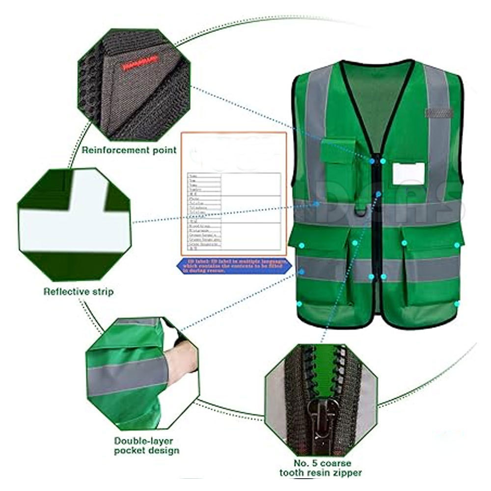 High Quality Customized Safety Vest Cheap Price Workwear Safety Vest Lightweight Workwear Vest