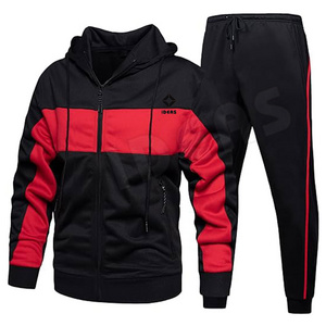 Custom Blank Jogging Tracksuit For Young Men Zipper up Training Running Sports Spandex Track Suits