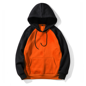 Latest Super Soft Material Couple Clothing Raglan Sleeve Heavyweight Cotton 2 Tone Hoodie Different Color Sleeves Hoodies