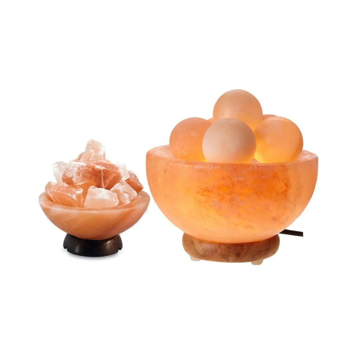 Night Light Lamp Fire Bowl Salt Lamp with Salt Stones for Interior Decoration Natural Pink Himalayan Salt Lamps-Cheap Price