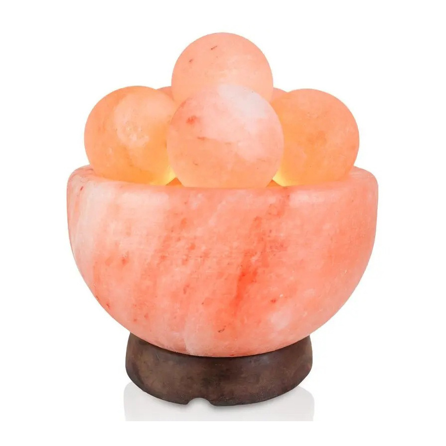 Night Light Lamp Fire Bowl Salt Lamp with Salt Stones for Interior Decoration Natural Pink Himalayan Salt Lamps-Cheap Price