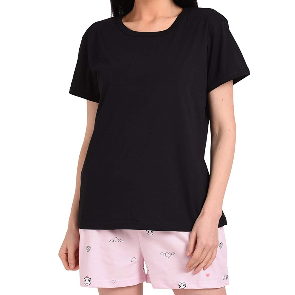 Hot Sale Casual Wear Women's T Shirt And Shorts Twin Sets / New Summer Arrivals Two Piece Women Twin Sets