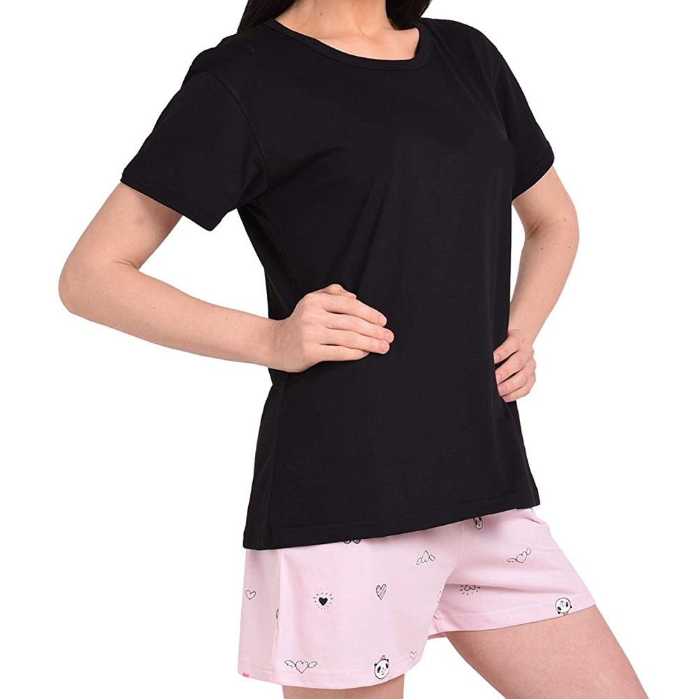 Hot Sale Casual Wear Women's T Shirt And Shorts Twin Sets / New Summer Arrivals Two Piece Women Twin Sets