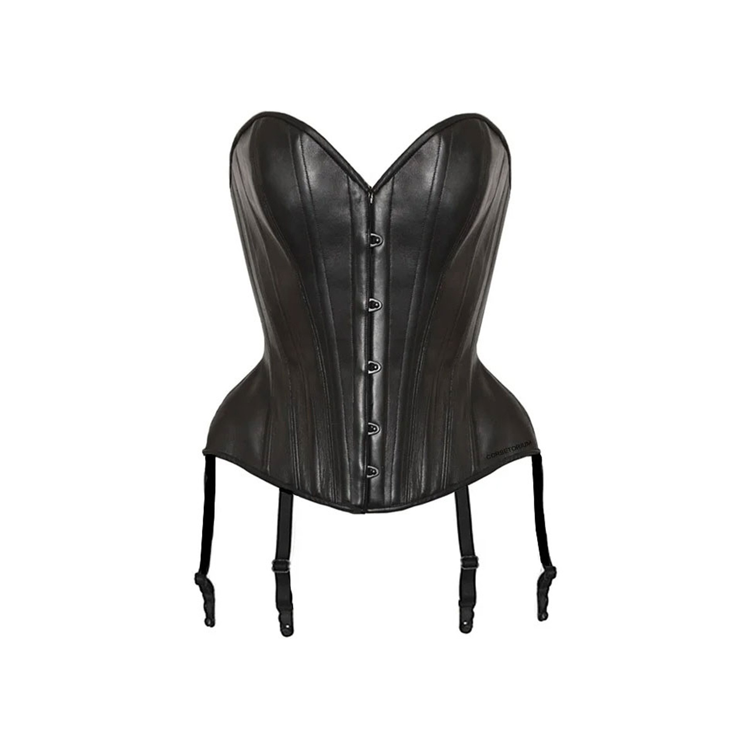 FancyShape Strapless Corset Top Women Patent PU Leather Corset Top Lace-up Bodyshape