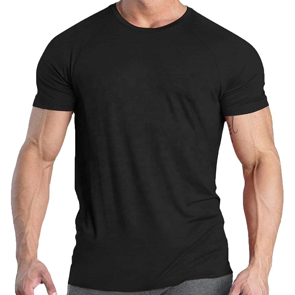 New  High Quality Printing 95 Cotton 5 Spandex Compression T shirts Elastane Stretch Breathable Gym Short Sleeve T Shirt