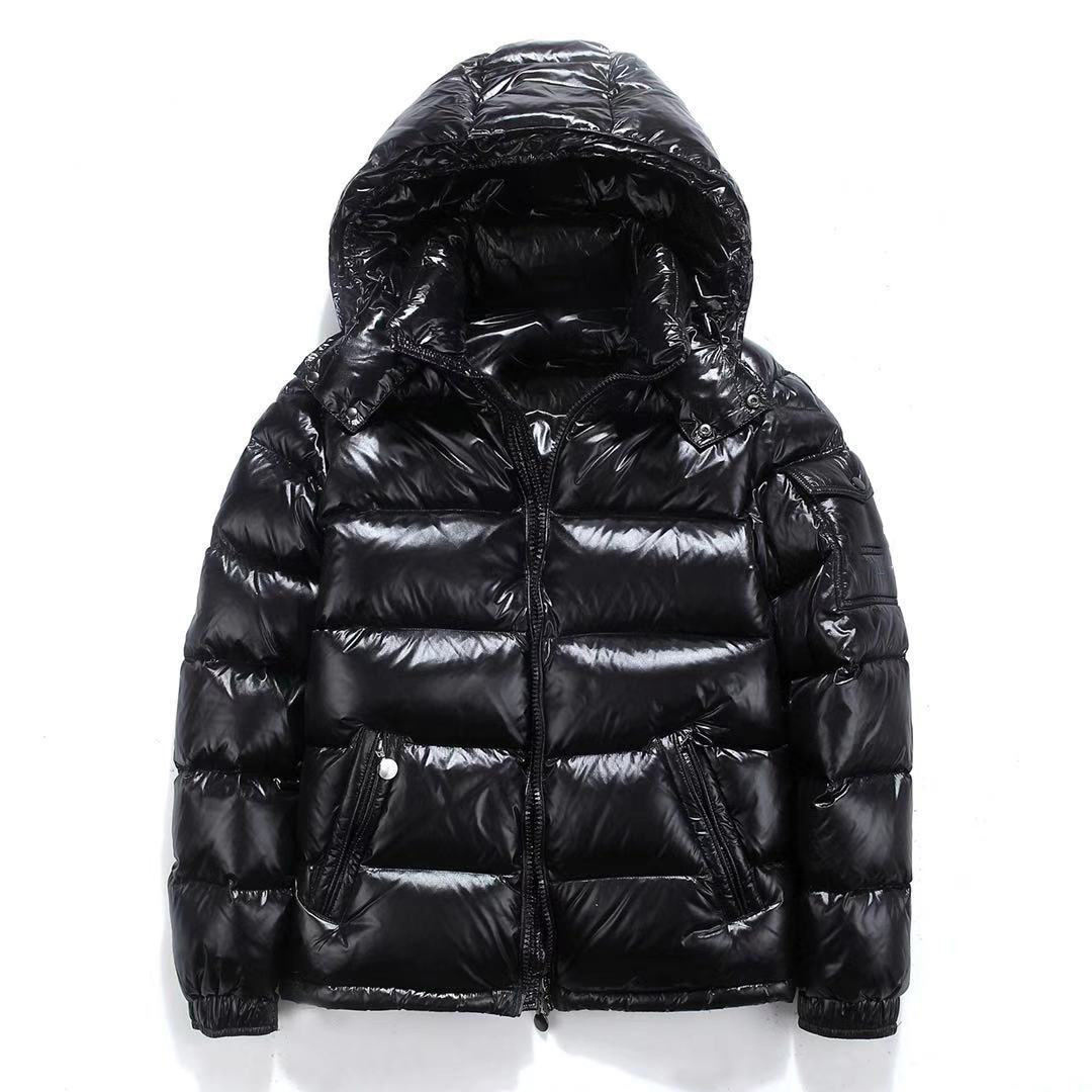 High Quality Down Coat Men's Bright Face Trend Hooded Short Thick Down Jacket Winter Bomber Shiny Men's Puffer Jacket