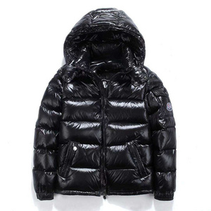 Down Coat Men's Bright Face Trend Hooded Short Thick Winter Bomber Shiny Puffer Men's Jacket